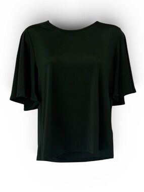 H&M Emerald Green Flowy Short Sleeve Blouse – Size Small